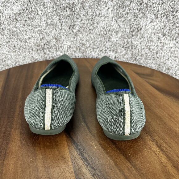 Rothy's The Loafer Women's Size 7 Safari Green Round Toe Flats Shoes Authentic - Picture 6 of 11